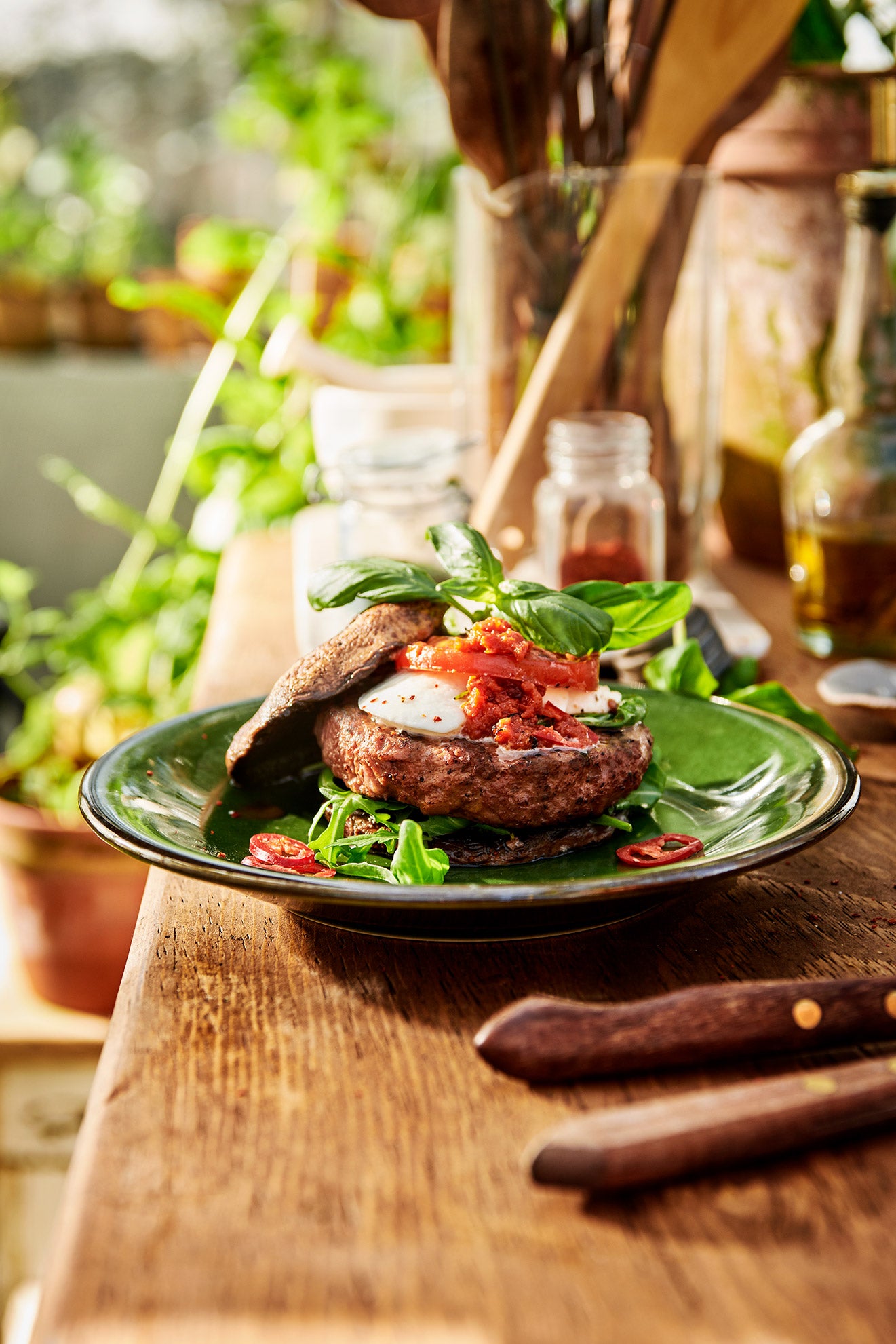 Burgers caprese épicés au portobello sensationnels