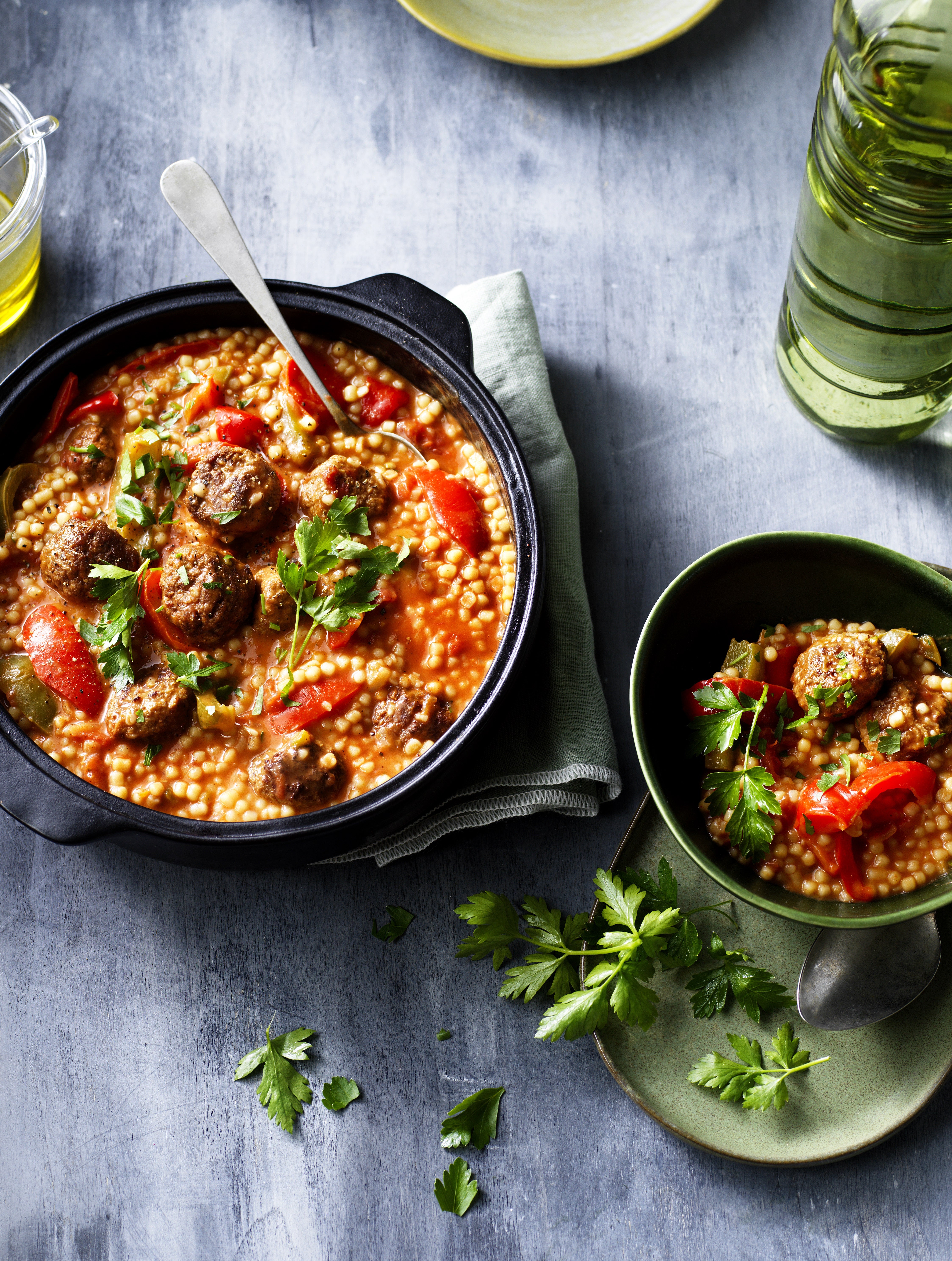 One-Pan Pearl Couscous with Goulash