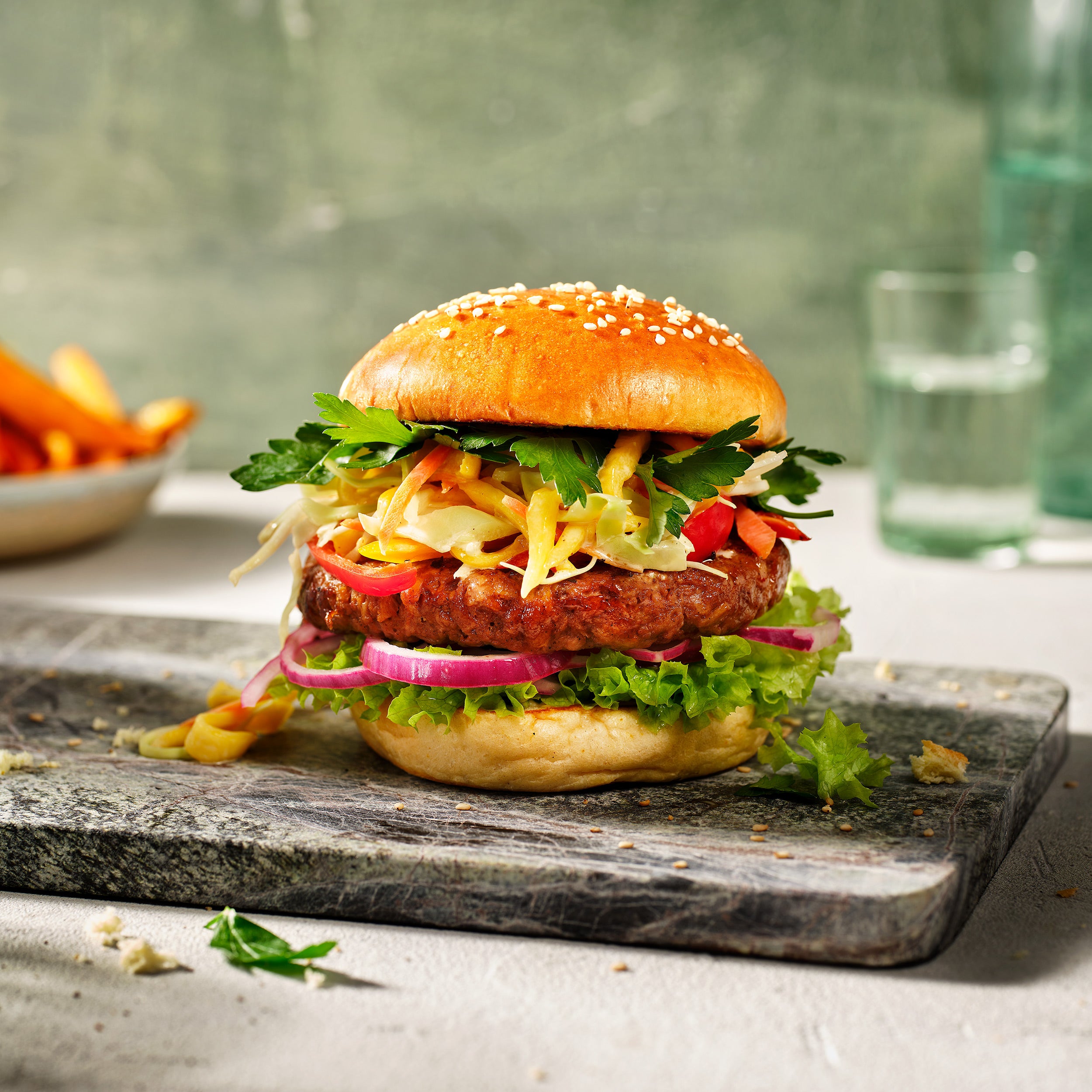 Mango Slaw Burger