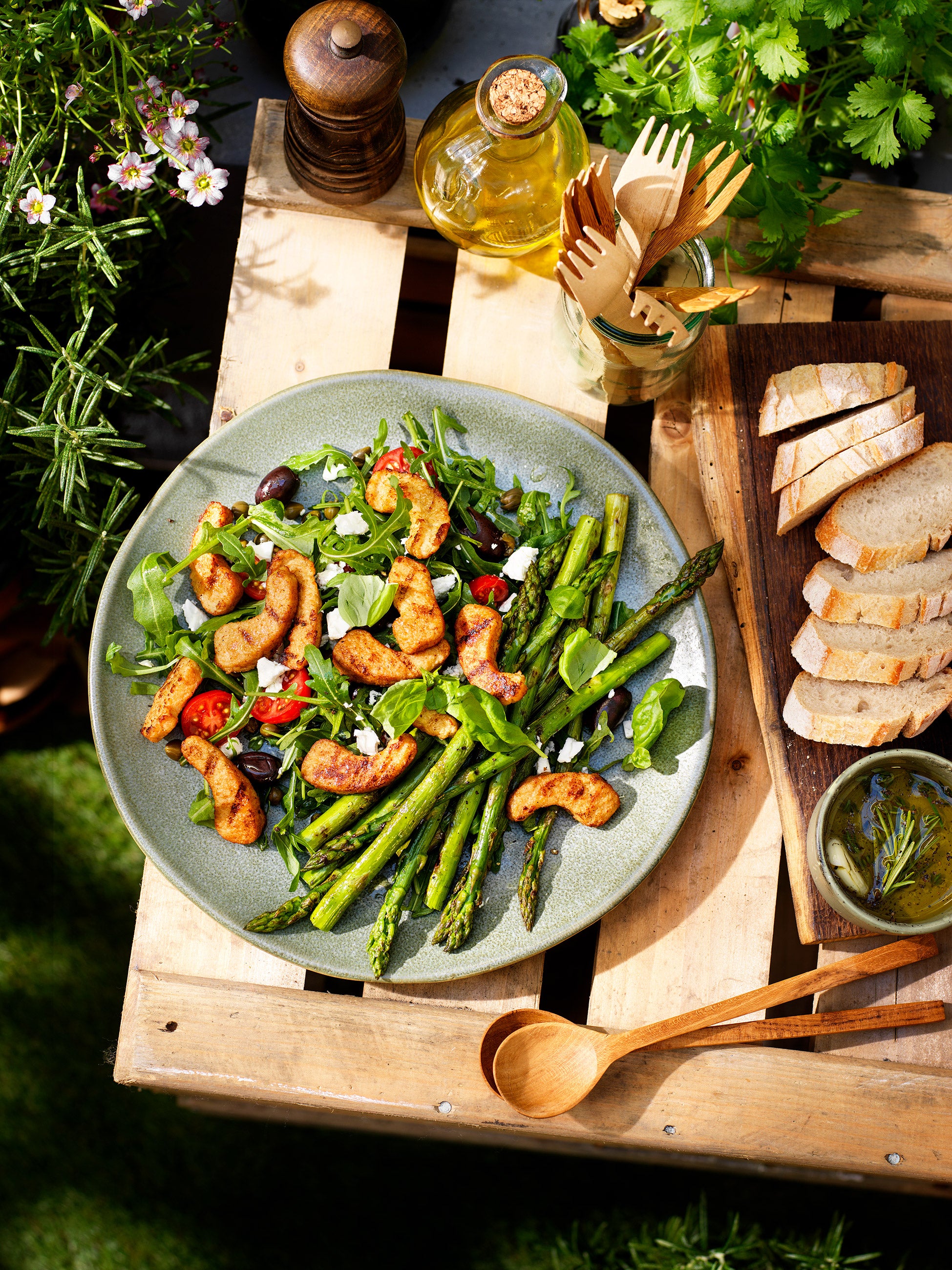 Salade de morceaux grillés au barbecue Garden Gourmet