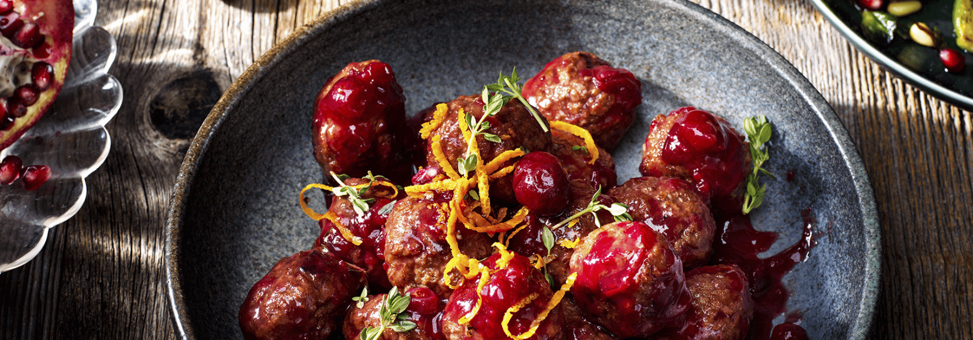 Picture Boulettes végétariennes sauce cranberry
