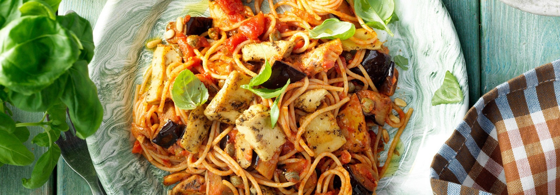 Mediterrane Pasta ohne Verschwendung à la Norma