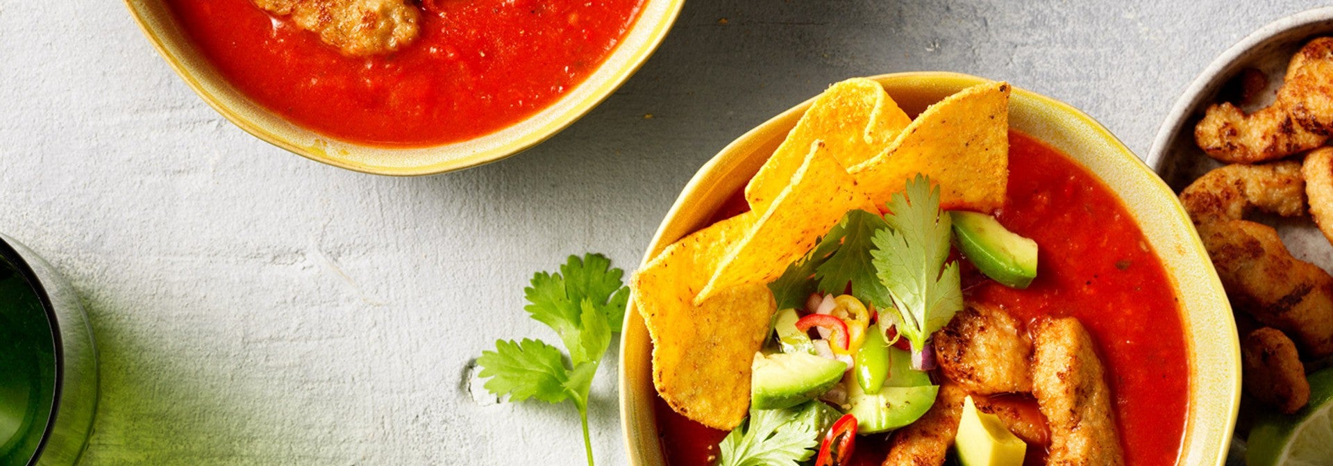 Schnelle und einfache mexikanische Tortillasuppe