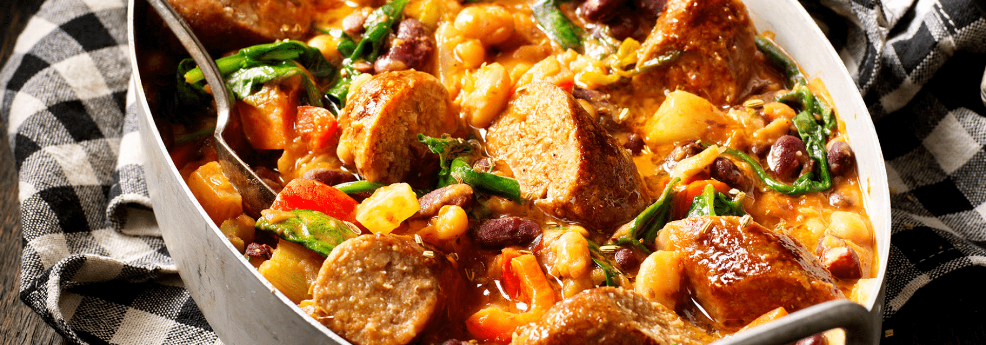 Ragoût de haricots avec Saucisse végane Garden Gourmet