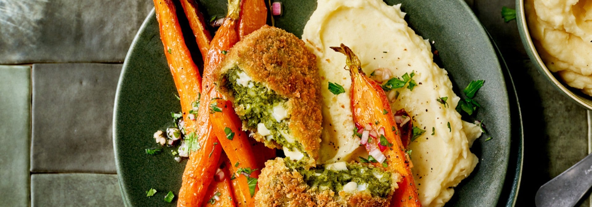 Spinach Cheese Rond with Carrots