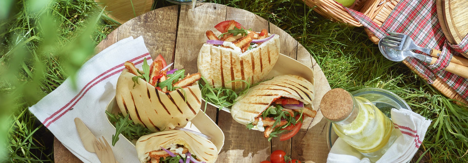 Pain pita avec Schnitzel végétariens