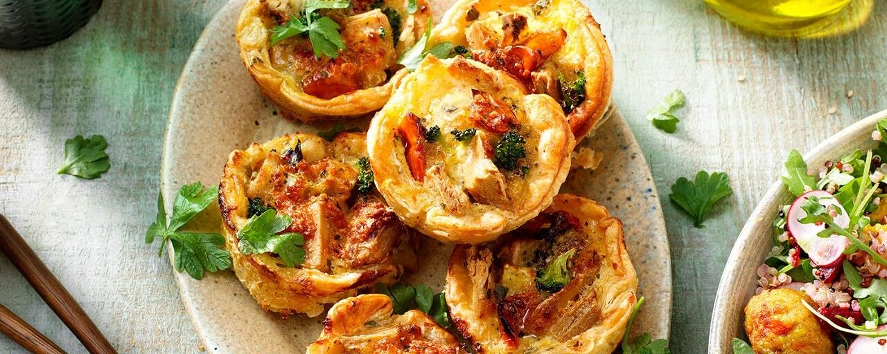Garden Gourmet morceaux véganes de mini quiche méditerranéenne