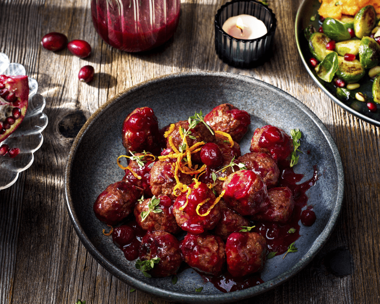 Picture Boulettes végétariennes sauce cranberry