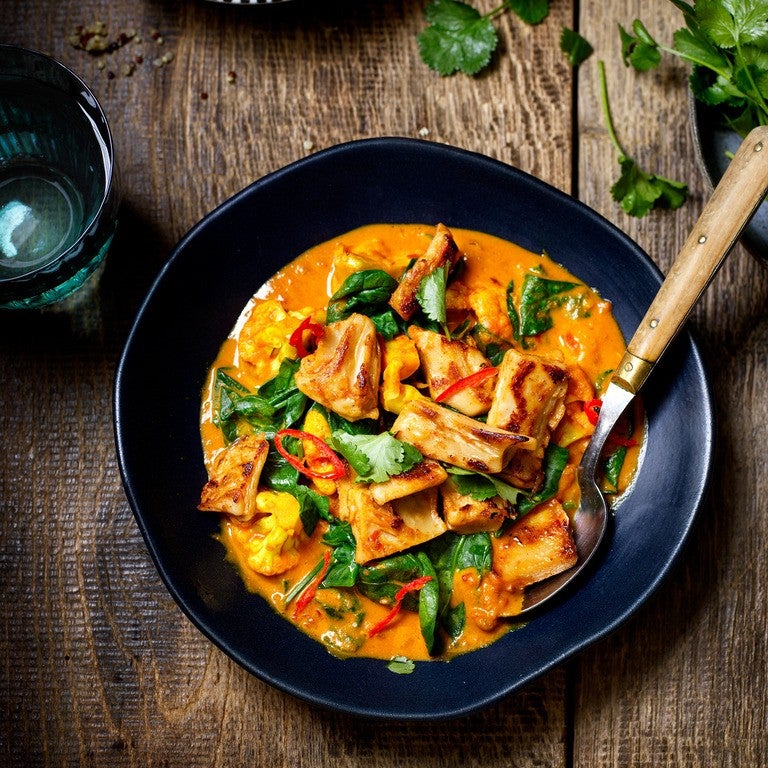 Garden Gourmet Coconut Curry mit asiatischen veganen Filets