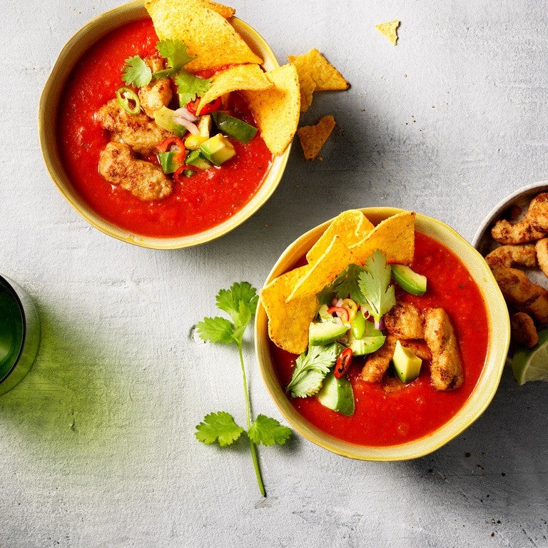 Schnelle und einfache mexikanische Tortillasuppe