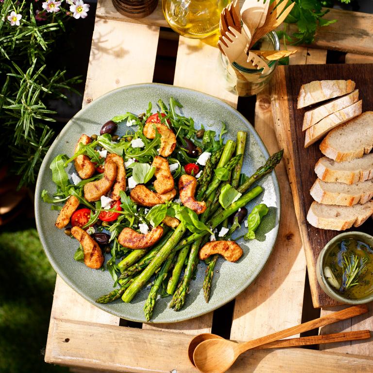 Salade de morceaux grillés au barbecue Garden Gourmet Salade de morceaux grillés au barbecue Garden Gourmet