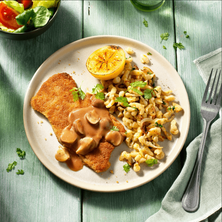 Garden Gourmet Schnitzel mit spätzli