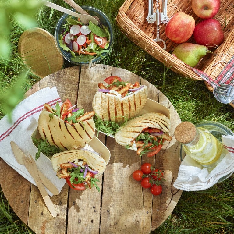 Pain pita avec Schnitzel végétariens